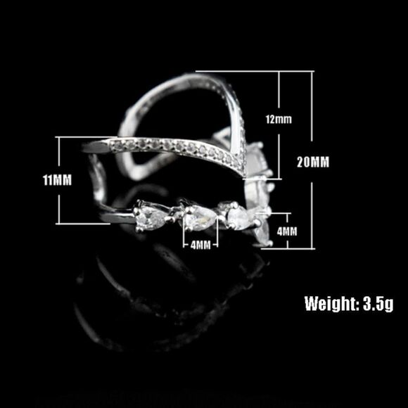 V Double Layer Ring💕 - Picture 3 of 4